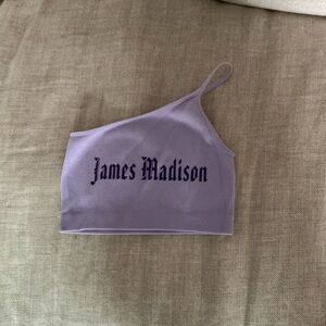 Purple One-Shoulder Crop Top